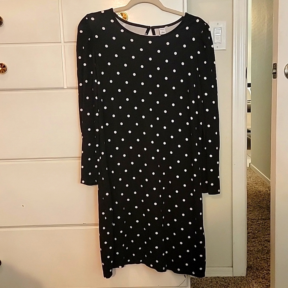 Black and white polka dot dress Old Navy size L